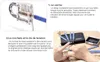 A collage of images showing a transparent lock, lock picking tools, and hands using the tools. Produktbild-Vorschau