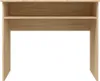 A simple, front-facing view of a wooden desk with two shelves. Náhled obrázku produktu