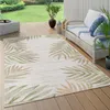 In- & Outdoorteppich Beige Grün Balkon Terrasse Palmen Produktbild-Vorschau 1