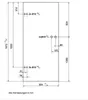 Technical drawing with dimensions and specifications for a door. Produktbild-Vorschau