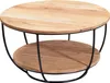 WOHNLING Couchtisch 60x34,5x60 cm Akazie Massivholz / Produktbild-Vorschau 1