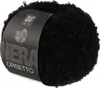 A ball of black yarn with a label. Produktbild-Vorschau