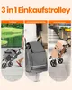Einkaufstrolley klappbar mit Kühlfach 55 L – Shopping Produktbild-Vorschau 5