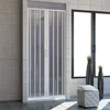 Venere 120 cm Nischendusche PVC Mittelfalttür — großzügige Produktbild-Vorschau 1