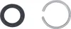 A black O-ring and a silver split ring are shown side-by-side on a white background. Náhľad obrázku produktu