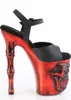 RAPTURE-809-LT Damen Sandale von Pleaser, Schwarz Rot , EU Produktbild-Vorschau 5