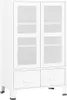 vidaXL Lagerschrank Industrial Weiß 70x40x115 cm Metall Produktbild-Vorschau 1