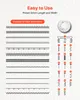 An image displaying various stitch examples and a stitch selection dial for a sewing machine. Voir les images du produit