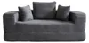 2-in-1 Schlafsofa in Grau – Halbrundes Sofa verwandelt sich Produktbild-Vorschau 2