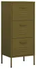 vidaXL Beistellschrank Olivgrün 42,5x35x101,5 cm Stahl Produktbild-Vorschau 1