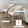 Polsterstuhl mit Armlehnen, Esszimmerstuhl 2er Set Produktbild-Vorschau 6