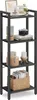 A four-tier shelf unit with various decorative items and books. Produktbild-Vorschau
