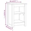 vidaXL Nachttisch Schwarz 40x35x55 cm Massivholz Kiefer Produktbild-Vorschau 6