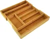 QUVIO Besteckfach Organizer Holz - Verstellbare Produktbild-Vorschau 5
