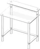 SucceBuy Table d'ordinateur en acrylique avec 2 niveaux et Voir les images du produit 1
