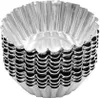 50 Stück Silber Ton Edelstahl Egg Tart Mold Schüssel-Form Produktbild-Vorschau 1