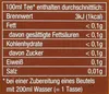 A nutritional information panel for tea. Podgląd zdjęcia produktu
