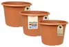 MePla - 3 Stück - Pflanzkübel Cylindro ø 70 terra Produktbild-Vorschau 1