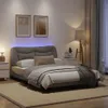 Bettgestell mit LED ohne Matratze "Hvar" Taupe 140x190 cm Produktbild-Vorschau 4