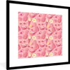MuchoWow® Gerahmtes Poster Sommer - Rosa - Muster 40x40 cm Produktbild-Vorschau 1