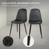 ML-Design sada 4 jídelních židlí s opěradlem, antracitová, Náhled obrázku produktu 3