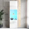 Merax Hochglanze Vitrine mit LED-Beleuchtung, Hochschrank Produktbild-Vorschau 3