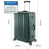 A green polycarbonate suitcase with dimensions indicated by lines and text. Náhľad obrázku produktu