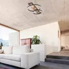 Plafonnier LED Boyal en métal noir avec socle en bois, 3000 Voir les images du produit 2