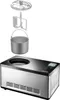 An ice cream maker with its disassembled parts shown above it. Produktbild-Vorschau