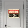 Warnung Grillzone Metallschild XXL mit Grill, Aufschrift Produktbild-Vorschau 6