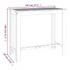 A line drawing diagram of a bar table with dimensions indicated. Produktbild-Vorschau