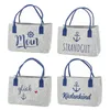 Filztasche Glück Ahoi  Maritim Tragetasche grau blau Produktbild-Vorschau 2