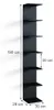 Wandregal Vicco Paolo Schwarz 30 x 190 cm, Model 35087 Produktbild-Vorschau 2