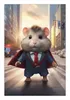 Wallario Wandbild Super-Hamster, Größe: 61 x 91,5 cm, Produktbild-Vorschau 1