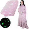 Verk 24307 Coperta in pile con maniche a stella rosa acceso Anteprima dell’immagine prodotto 2