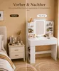 Yorbay Coiffeuse avec éclairage, miroir et bande LED Voir les images du produit 7