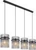 Globo Lighting Hängeleuchte Metall schwarz matt, 4x E27 Produktbild-Vorschau 2
