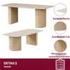 HOOZ Couchtisch & Esstisch Set Keramik Travertin-Optik – Produktbild-Vorschau 6