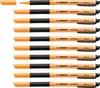 A collection of orange and black STABILO pointVisco fine liners are neatly arranged in a vertical stack against a white background. Anteprima dell’immagine prodotto