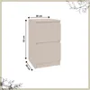 YUMEBLY | Szafka nocna z 2 szufladami 30x53x30 cm – stolik Podgląd zdjęcia produktu 3
