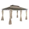 4iQ Gartenpavillon 3x4 m Beige mit Seitenwänden – Produktbild-Vorschau 1