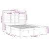 vidaXL Massivholzbett Schwarz 140x190 cm Produktbild-Vorschau 6