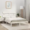 The Living Store Massivholzbett Weiß 180x200 cm Produktbild-Vorschau 1