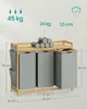 Koš na prádlo se 3 přihrádkami, bambus, koš na prádlo 150 Náhled obrázku produktu 7