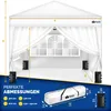 tillvex Pavillon 3x3m Weiß wasserdicht mit 4 Seitenteilen + Produktbild-Vorschau 7