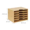 Relaxdays Briefablage Bambus, Büro Organizer für A4 Papier, Produktbild-Vorschau 4