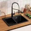 CECIPA Granitspüle 60x45 cm Schwarz Küchenspüle Granit Produktbild-Vorschau 4