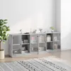 vidaXL Knihovna s dvířky betonově šedá 204x37x75 cm Náhled obrázku produktu 3