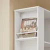 Detail der offenen Regale des SoBuy STR15-W mit Magazin-Aufbewahrung Produktbild-Vorschau