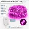 50M 500LEDs 8 modes Chaîne d'éclairage Courant LED Noël Voir les images du produit 2